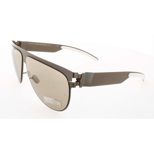 Mykita Unisex Sunglasses Khaki Full Rim Oval Metal Frame COLLAB ELEKTRA KHAKI