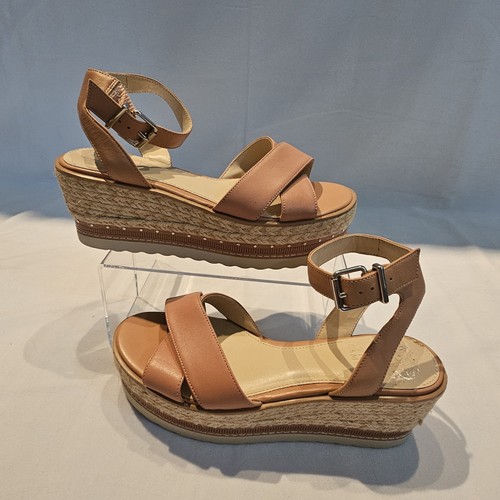 Sandali con zeppa e plateau in pelle Vince Camuto Martinda misura 8 5 elastici danneggiati