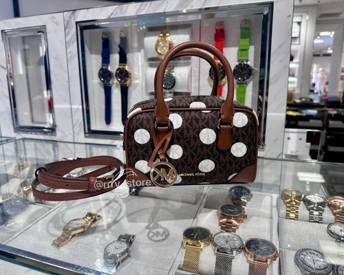 Borsa a tracolla Michael Kors Thompson Extra Small nuova con etichette logo firmato marrone