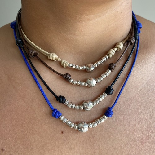 Dodo Pomellato 1 Collana Maxi Pepita Granelli Argento Unisex Originale