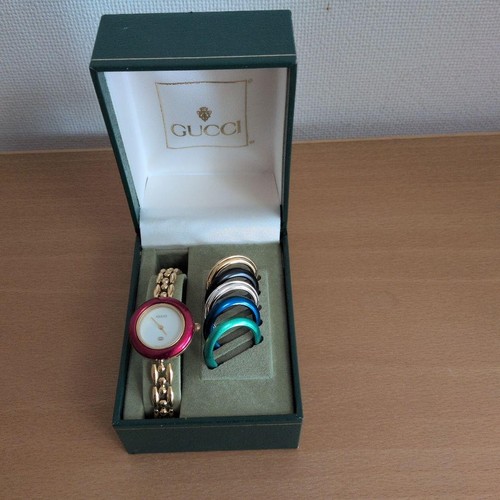 Orologio donna Gucci Change Bezel 11 12 6 colori con scatola dal GIAPPONE