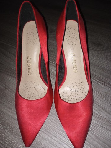 AZALEA WANG Red High Heel with Embellished Snake Pumps
