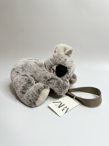 Zara Koala Crossbody Bag Zoo Hip Hugger Plush Unique Piece  NEW WITH TAGS