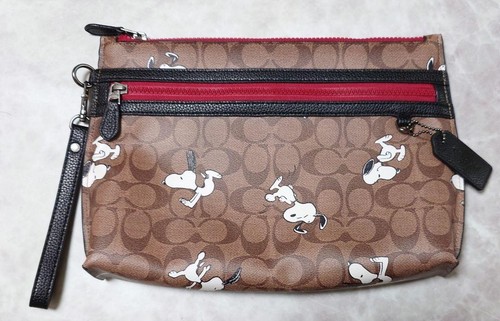 Nuova borsa frizione COACH PEANUTS COACH Snoopy s