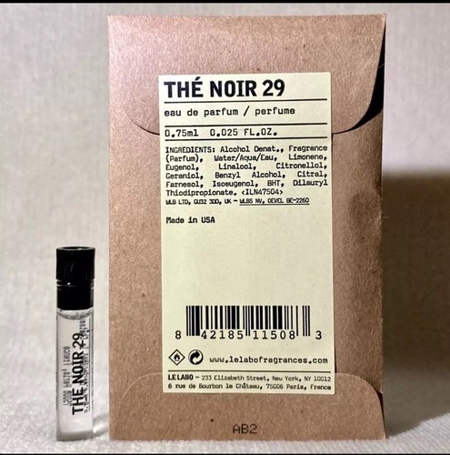 Le Labo The Noir 29 Eau de Parfum EDP Sample Vial .025oz  .75ml New in Pouch