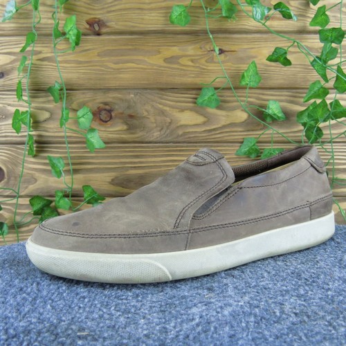 ECCO Leather Slip On Loafers Casual Comfort Walking Shoes Men's Size 43