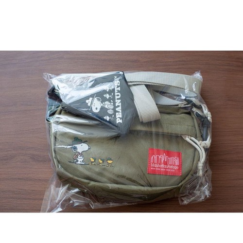 Manhattan Portage Shoulder Bag The mulberry PEANUTS FW2022 Khaki snoopy from jap