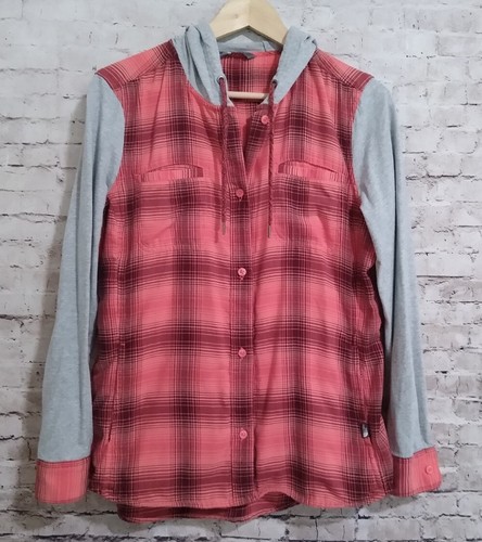 The North Face L S Hoodie Flannel Shirt Jacket Plaid Small Shacket
