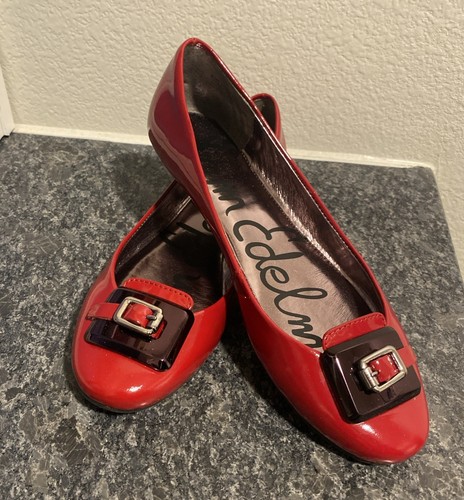 Ballerine Sam Edelman Casey 600 rosse in vernice taglia 6 5 fibbia