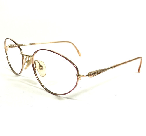 Christian Dior Eyeglasses Frames CD 3570 47O Red G Round Full Rim 55 18 135