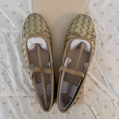 Loeffler Randall Leonie Mary Jane Ballet Flat Size 7 G Woven Leather NIB $275