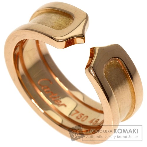 Cartier C2 Ring Sm 48 K18 Pink G Women'S U
