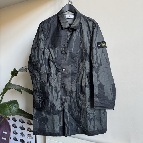 Stone Island 2015 Reverse Color Process Raso Gommato Trench Giacca Medium