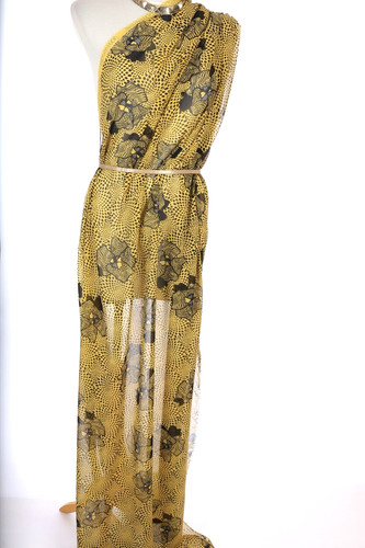 Seta rara! Un elegante tessuto di seta firmato Gianni Versace 90cm x 250cm