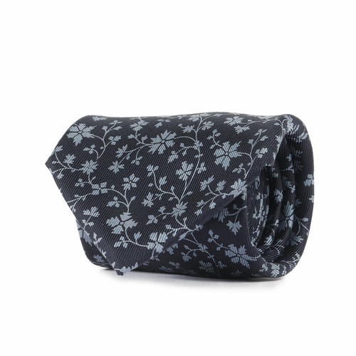 GIORGIO ARMANI Necktie Flower Full Pattern Silk Navy Blue U BEEG 0