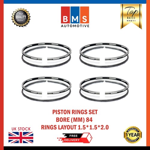 FOR BMW MINI B47D20A B37C15A B47C20A PISTON RING SET STD 4 CYLINDER BRAND NEW