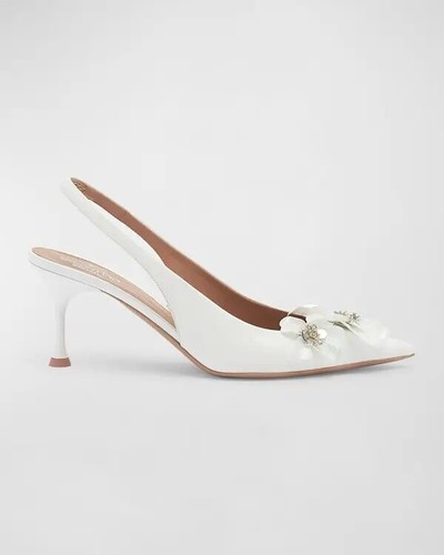 VALENTINO GARAVANI Archive Floral Patent Slingback Pumps