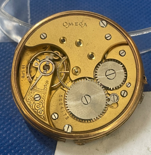 Movimento tascabile originale OMEGA calibro 18 SPB corsa e quadrante (1 17753)