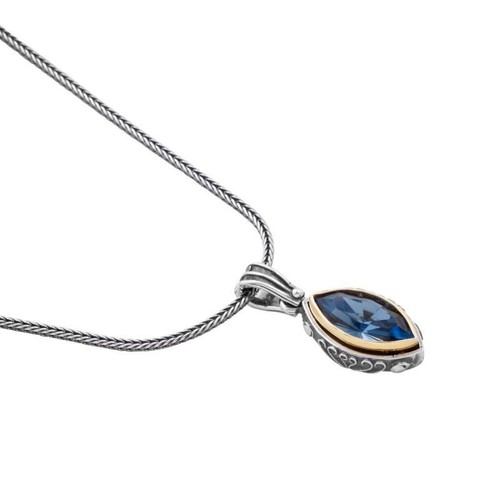 M220 ~ Ciondolo medievale bizantino in argento sterling e Swarovski