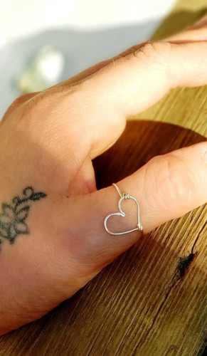 Gorgeous Open Heart Design In 935 Argentium Silver Dainty Thumb Ring For Woman