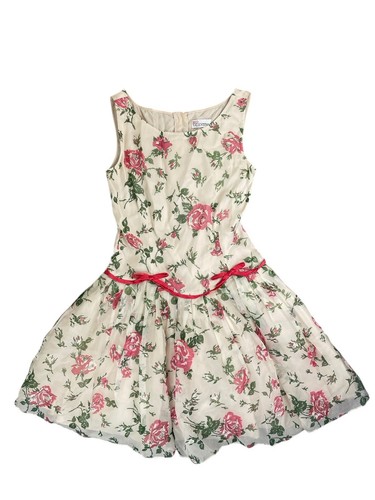 Red Valentino Silk Floral Garden Dress Mini Size 42