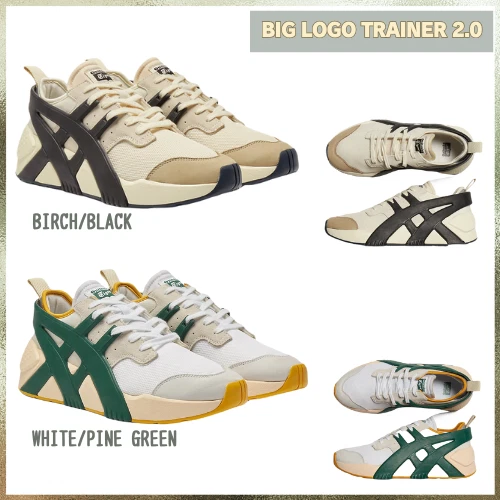 Onitsuka Tiger 1183A795 102 200 BIG LOGO TRAINER 2.0 Green Black US4 11.5