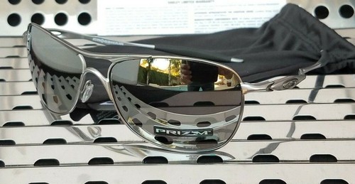 New Oakley CROSSHAIR Aviator Sunglasses 4060 2261 Lead w   Prizm Black Polarized