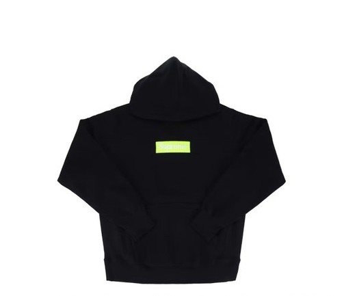 Supreme Box Felpa con Cappuccio Logo (FW17) Nero Verde