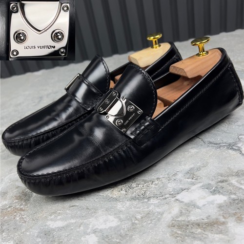 LOUIS VUITTON TRAINER Louis Vuitton Racetrack Driving Moccasin Glazed Leather 7.5 LV 8.5 US 41.5 EUR