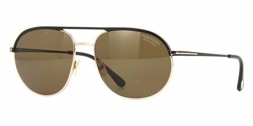 Tom Ford FT0772 0772 02H Sunglasses Matte Black Brown Polarized Lenses New 59mm