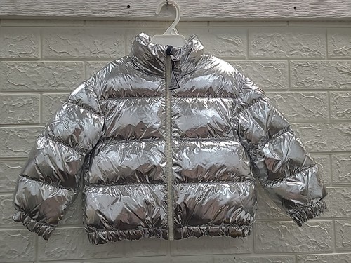 Giacca Mosa Imbottita Piumino Moncler Enfant Argento Taglia 4Y Nuova