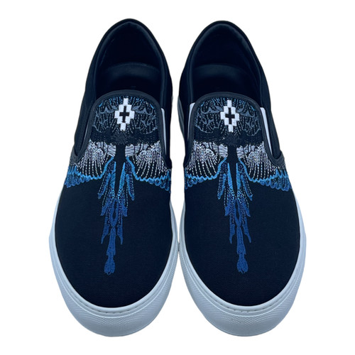 Marcelo Burlon Ali Blu Uomo Slip on Nero Multicolore   NUOVISSIMA SCATOLA IBN