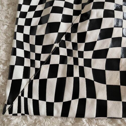Borsa tote MM6 Maison Margiela a scacchi bianco e nero donna rara limitata nuova