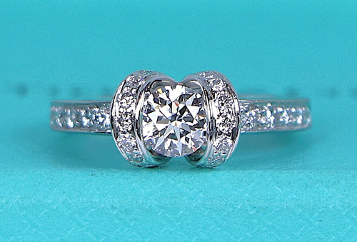 TIFFANY & CO. Anello di fidanzamento $6500 Tiffany & Co nastro 0 40 ct VS1 platino diamante tondo 3