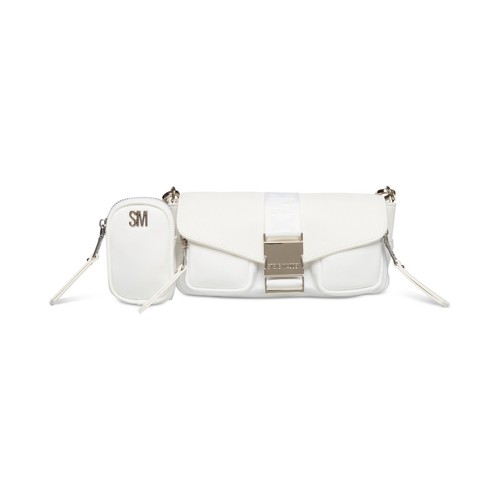 Steve Madden Borsa a tracolla donna Bmove & Borsa rimovibile bianca nuova con etichette