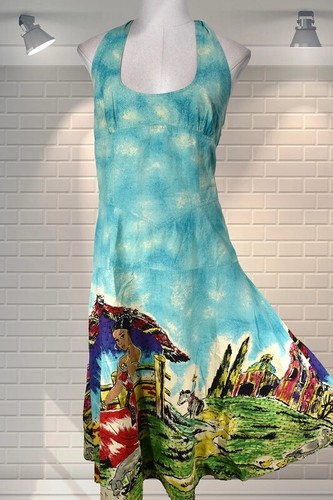 Bellissimo prendisole Kenzo stampa messicana cotone collo alto   UK 12