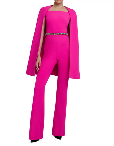 Safiyaa Cinzia Cape Jumpsuit MSRP $1955 Size 6 # 10A 2800 New