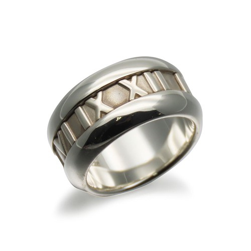 U TIFFANY&Co. Ring Atlas US 3.5 Silver925 8.1g Silver around＃6