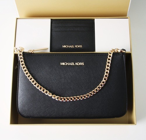 Borsa Michael Kors GIFTABLE BOXED ITEMS Jet Set Travel MD nera con scatola