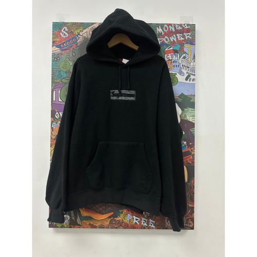 Supreme Inverse Box Logo Hoodie Black Excellent Condition XL