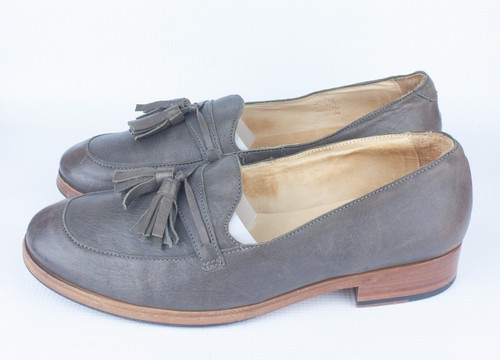 SIMMI LONDON Zeha Berlin Loafers with Tassels Gray Women Casual Mokassin Leather EU 40 US 8.5
