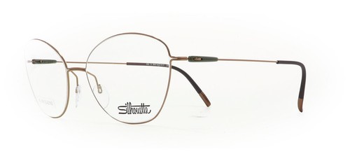 Silhouette Colorwave 4554 756240 Brown Titanium Eyeglasses 75 6240 52mm