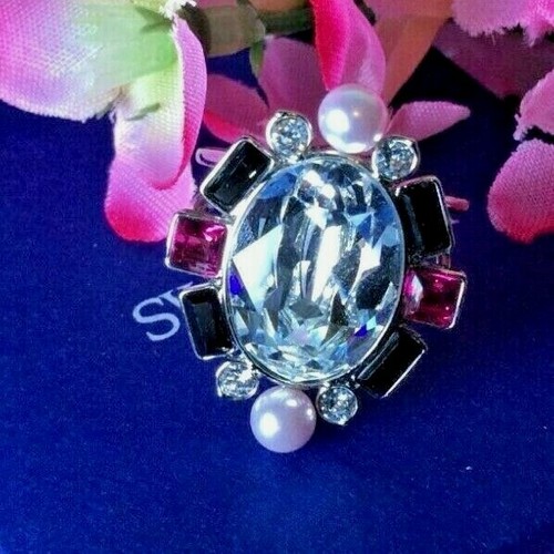 AUTHENTIC SWAN SIGNED SWAROVSKI BLANCHE RING 5103689 SIZE 52 (6) NIB