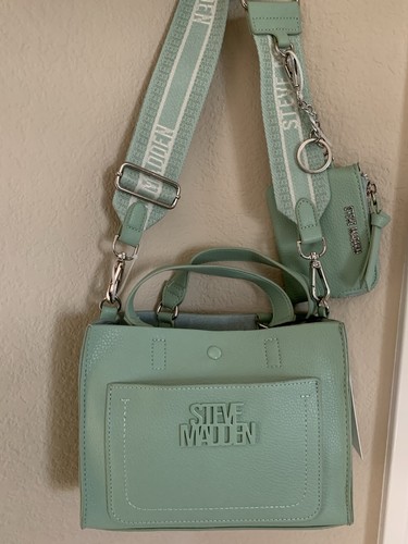 NWT Steve Madden Mint Blivionia Crossbody Handbag W Two Handles & Coin Purse$35