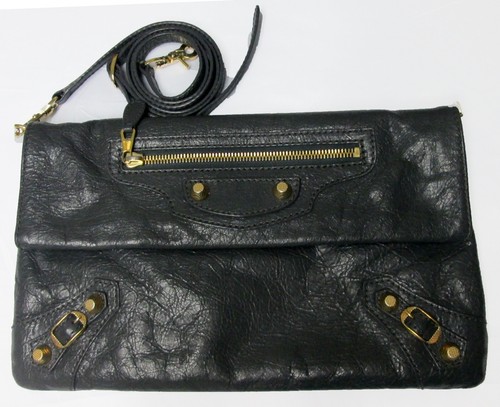 "Balenciaga Iconica Envelope Classica Borsa a tracolla in pelle 12"" x 8"