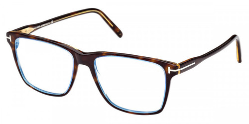 Authentic TOM FORD Rx Eyeglasses FT 5817 B 055 Blue Havana w Demo Lens 56mm*NEW*