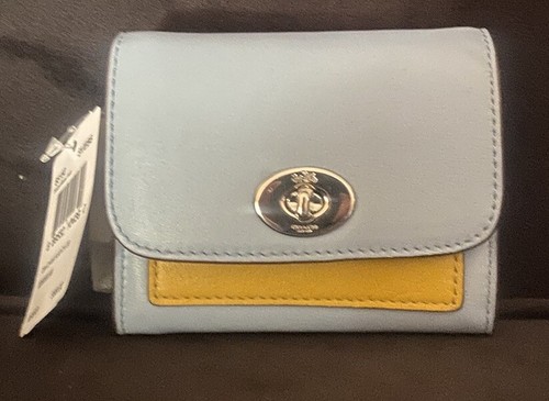 Coach Charm Compact Wallet in Colorblock Leather 65150 CBH CHRM FLAP CN CS