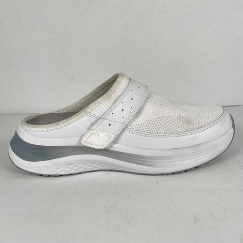 OrthoFeet Iris Mules Womens Size 7.5 B White Slip On Comfort Orthopedic Shoes