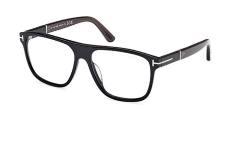 Tom Ford FT1081 01A Shiny Black Smoke Photochromic Square Sunglasses