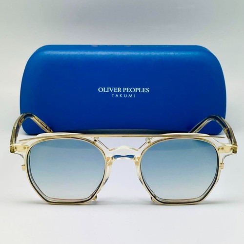 Oliver Peoples G.PONTI 5 Eyeglasses OV5489U 47mm Pale Citrine Japan W  Case